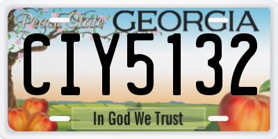 GA license plate CIY5132