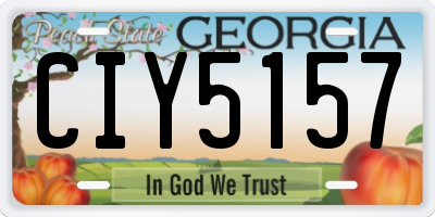 GA license plate CIY5157