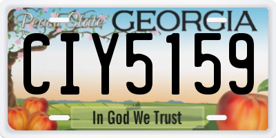 GA license plate CIY5159