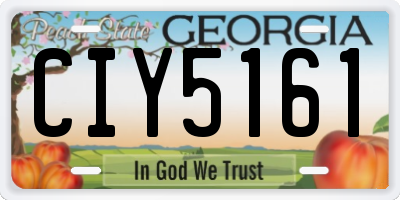 GA license plate CIY5161