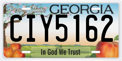 GA license plate CIY5162
