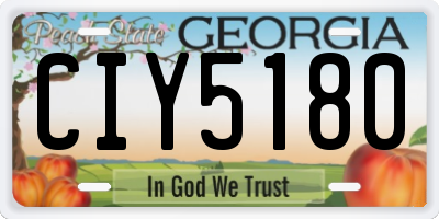 GA license plate CIY5180