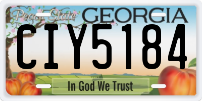 GA license plate CIY5184