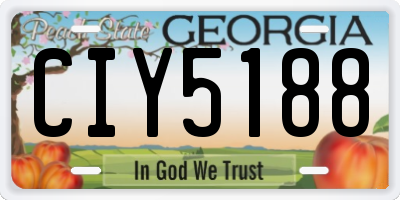 GA license plate CIY5188
