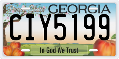GA license plate CIY5199