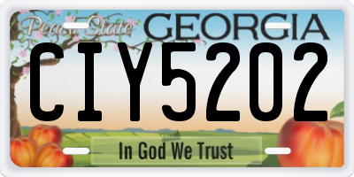 GA license plate CIY5202