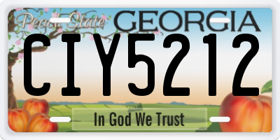 GA license plate CIY5212
