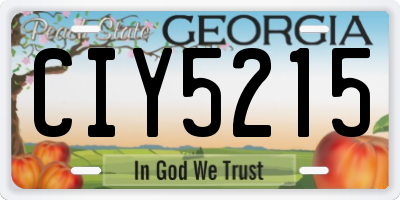 GA license plate CIY5215