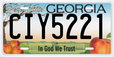 GA license plate CIY5221