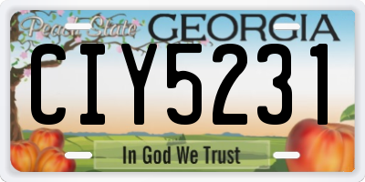 GA license plate CIY5231
