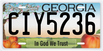 GA license plate CIY5236