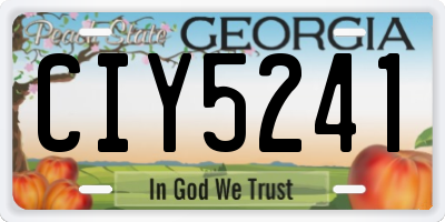 GA license plate CIY5241