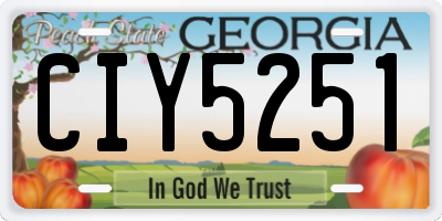 GA license plate CIY5251