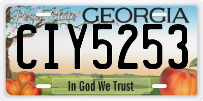 GA license plate CIY5253