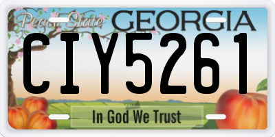GA license plate CIY5261