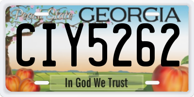 GA license plate CIY5262