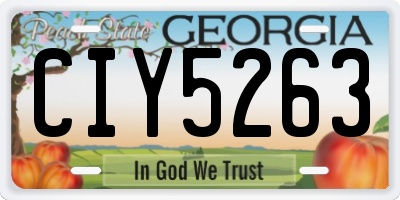 GA license plate CIY5263