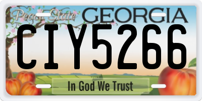 GA license plate CIY5266