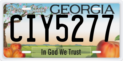 GA license plate CIY5277