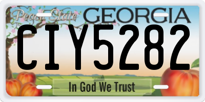 GA license plate CIY5282
