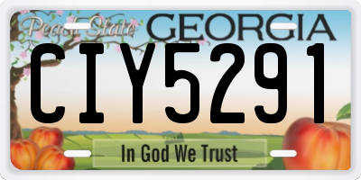 GA license plate CIY5291