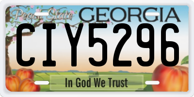 GA license plate CIY5296