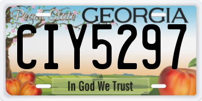 GA license plate CIY5297