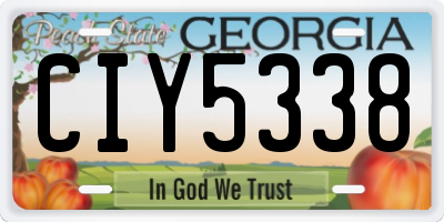 GA license plate CIY5338