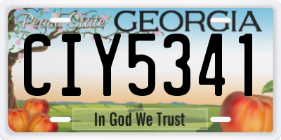 GA license plate CIY5341