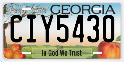 GA license plate CIY5430