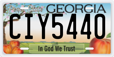 GA license plate CIY5440