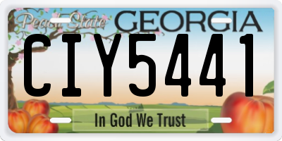 GA license plate CIY5441