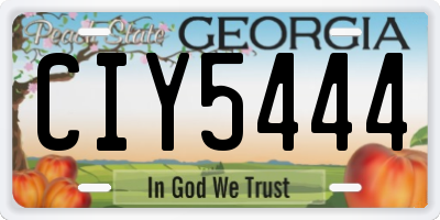 GA license plate CIY5444