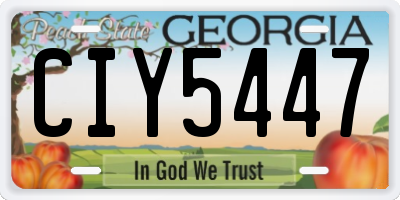 GA license plate CIY5447
