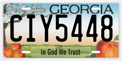 GA license plate CIY5448