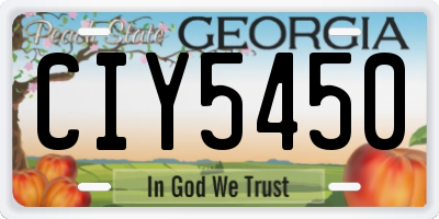 GA license plate CIY5450