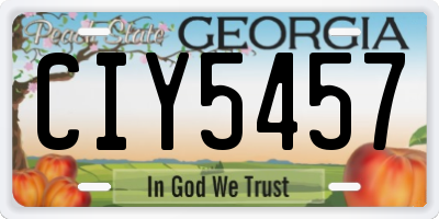 GA license plate CIY5457