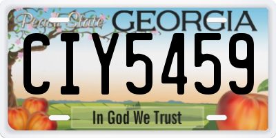 GA license plate CIY5459