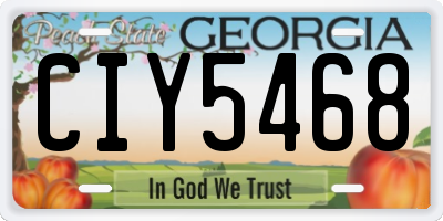 GA license plate CIY5468