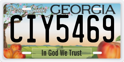 GA license plate CIY5469