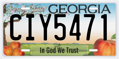 GA license plate CIY5471