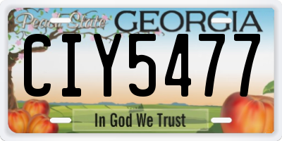 GA license plate CIY5477