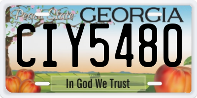 GA license plate CIY5480