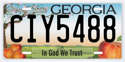 GA license plate CIY5488