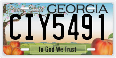 GA license plate CIY5491
