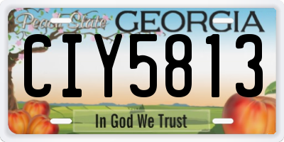 GA license plate CIY5813