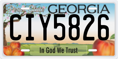 GA license plate CIY5826