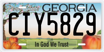 GA license plate CIY5829