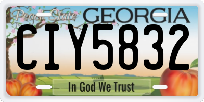 GA license plate CIY5832