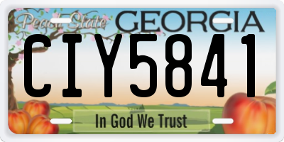 GA license plate CIY5841